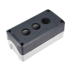 uxcell Push Button Switch Control Station Box 22mm 3 Button Aperture Waterproof Gray and White