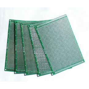 Penta Angel 5pcs Double-Side Prototype PCB Universal Printed Circuit Board Universal PCB Circuit Board (8x12cm 5PCS)