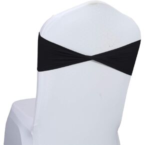 MDS Pack of 100 PCS Spandex Wedding Chair Bands Sashes Bow Tie for Wedding Decorations - Apple Green