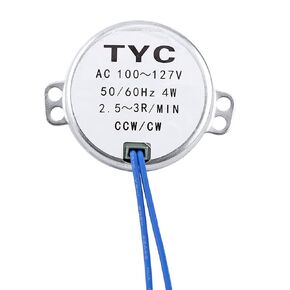 Turntable Synchronous Synchron Motor 50/60Hz AC 100~127V CCW/CW 4W (2.5-3RPM)