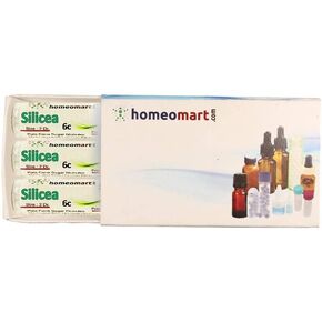 Silicea Homeopathy Pellets (Pills) in 1M Potency, Pack of 3