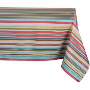 DII Indoor/Outdoor Tabletop Collection Multi-use, Machine Washable, Striped, Table Runner, 14x72, Beachy Print