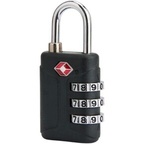 RST-205 3 Digit TSA Aprroved Travel LockHigh Security Padlock Set Your Own Combination for Suitcase Luggage Backpacks Gun Case 1 Pack Black