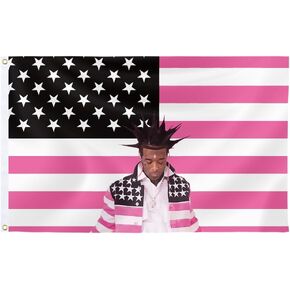 GEPAS BIVEE العلم الأمريكي نسيج العلم الوردي ليل مغني الراب عوزي العلم غطاء ألبوم الموسيقى نسيج لغرفة النوم غرفة المعيشة كلية النوم رجل الكهف ديكور المنزل in Kuwait