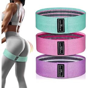 Level 3 Resistance Bands Women's Resistance Exercise Band Non-Slip Cloth Sports Bands Swag Bands for Buttocks Thighs and Legs Training Bands for Sports Fitness Pilates Yoga Rehabilitation
