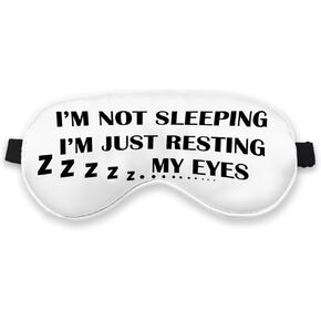 i’m Not Sleeping i’m Just Resting My Eyes Eye Mask for Men Women Dad, Funny Dad Jokes Silk Blackout Eye Mask for Sleeping, Travel Eye Mask, Adjustable Straps Soft Lightweight Sleep Mask in Kuwait