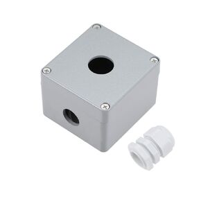 uxcell Push Button Switch Control Station Box 22mm 1 Button Hole Gray