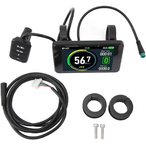 T8 LCD Display Colorful Screen for Electric Bicycle,Easy Installation,Compatible Communication Protocols for 2#,5S,KDS,Bafang v5.2,JLCD,APT 1.3, KT,Support DC 24V 72V