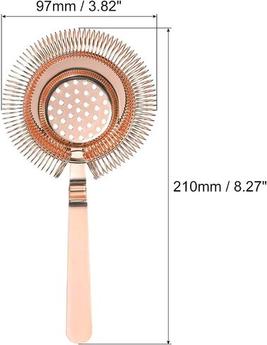 uxcell Cocktail Strainer, 1pcs - Stainless Steel Bar Strainer for Drinks, Bar Tool for Bartender (Silver, 210mm) in Saudi Arabia