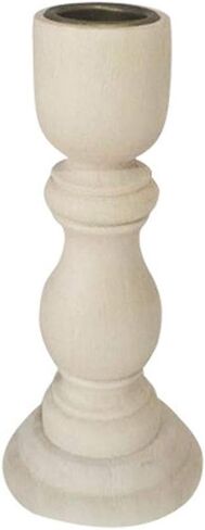 Wooden Candlestick 4.9 Inch Unfinished Wood Candle Holder with Metal Candle Holder Cup for Taper Candles, Home Wedding Party Decorations in Saudi Arabia