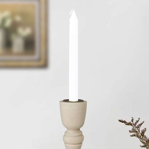 Wooden Candlestick 4.9 Inch Unfinished Wood Candle Holder with Metal Candle Holder Cup for Taper Candles, Home Wedding Party Decorations in Saudi Arabia
