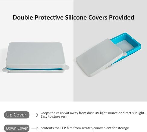 UniTak3D Vat Silicone Cover Resin Tank Lid for Anycubic Photon Mono SE Elegoo Mars 2 Pro DLP SLA 3D Printer 7.1×4.7×0.6 inch (Pack of 2Pcs) in Saudi Arabia