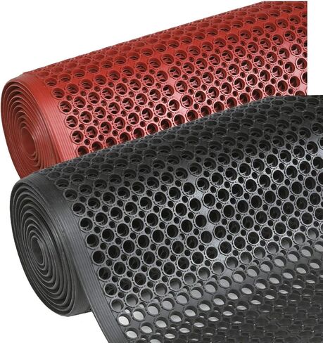 Notrax - 562S0310BL NoTrax Rubber 562 Sanitop Anti-Fatigue Drainage Mat, for Wet Areas, 3' Width x 10' Length x 1/2" Thickness, Black in Saudi Arabia
