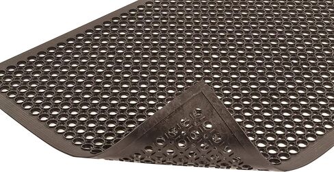 Notrax - 562S0310BL حصيرة تصريف NoTrax المطاطية 562 Sanitop المضادة للتعب، للمناطق الرطبة، عرض 3 بوصات × طول 10 بوصات × سمك 1/2 بوصة، أسود in Kuwait