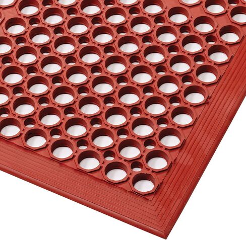 Notrax - 562S0310BL NoTrax Rubber 562 Sanitop Anti-Fatigue Drainage Mat, for Wet Areas, 3' Width x 10' Length x 1/2" Thickness, Black in Saudi Arabia
