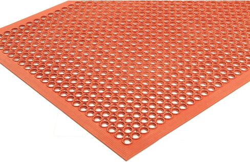 Notrax - 562S0310BL NoTrax Rubber 562 Sanitop Anti-Fatigue Drainage Mat, for Wet Areas, 3' Width x 10' Length x 1/2" Thickness, Black in Saudi Arabia