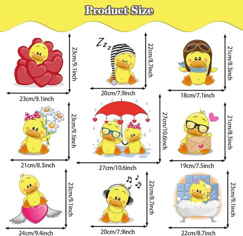 Cute Little Yellow Duck Wall Stickers Peel & Stick Little Yellow Duck and Bubbles Wall Stickers Set DIY Removable Summer Wall Decal Stickers Kids Room Playroom Bathroom Decor in Saudi Arabia