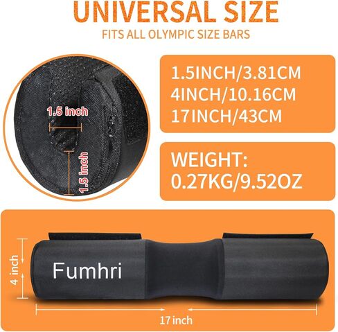 Barbell Pad for Squat, Hip Thrust - Perfect for Gym Workout Smith Machine Thruster Weightlifting - Relieves Neck and Shoulder Pain - Thick Foam Cushion in Saudi Arabia