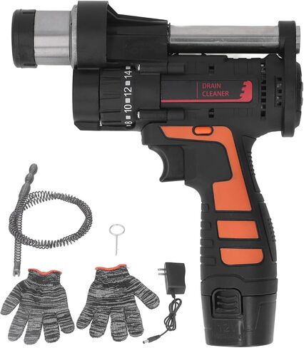 Electric Drain Auger Cordless Drain Cleaner Plumbing Snake Drain Clog Remover Tools for Toilet, Sewer, Bathroom, Sink and Shower Pipes in Saudi Arabia