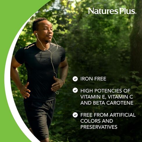 Natures Plus Ultra One خالية من الحديد - 60 كبسولة سهلة البلع - فعالية عالية مرة واحدة يوميًا - مكملات الفيتامينات والمعادن - الطاقة الطبيعية - نباتية، خالية من الغلوتين - 60 حصة in Kuwait