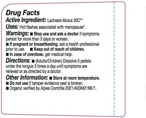 OLLOIS Lachesis Mutus 30c, Organic, Lactose Free, Vegan, Homeopathic Medicine, 80 Pellets (Pack of 5) in Saudi Arabia