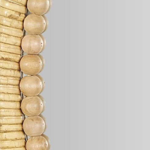 مرآة حائط للغرفة من خشب الخيزران من ديكو 79، مرآة مدخل مغلفة بإطار مطرز، مرآة مثبتة على الحائط 24 بوصة × 1 بوصة × 24 بوصة، بني in Kuwait