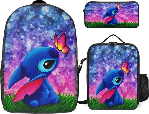 3pcs Kids Backpack Cartoon Backpack With Lunch Bag Pencil Box Set Boys Girls Computer Leisure Bag (3B2) in Saudi Arabia