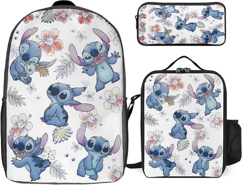 3pcs Kids Backpack Cartoon Backpack With Lunch Bag Pencil Box Set Boys Girls Computer Leisure Bag (3B2) in Saudi Arabia