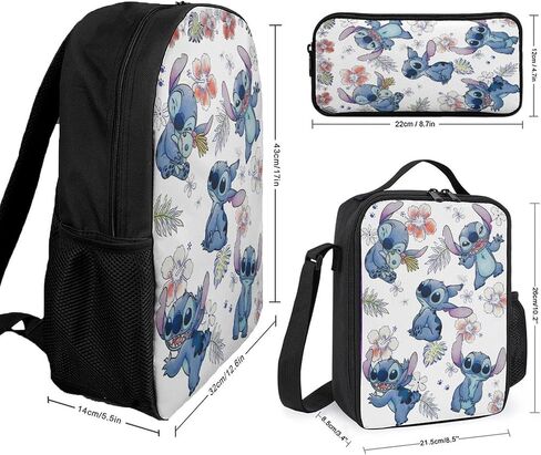 3pcs Kids Backpack Cartoon Backpack With Lunch Bag Pencil Box Set Boys Girls Computer Leisure Bag (3B2) in Saudi Arabia