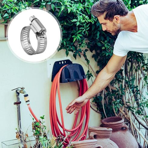 40 قطعة من مشابك خرطوم، مجموعة متنوعة من مشابك خرطوم من الفولاذ المقاوم للصدأ قابلة للتعديل، مع مفك مشقوق، مقاسين (16-25 مم/14-27 مم)، مشابك أنابيب خرطوم، براغي خرطوم، مشابك أنابيب، للسباكة، السيارات in Kuwait