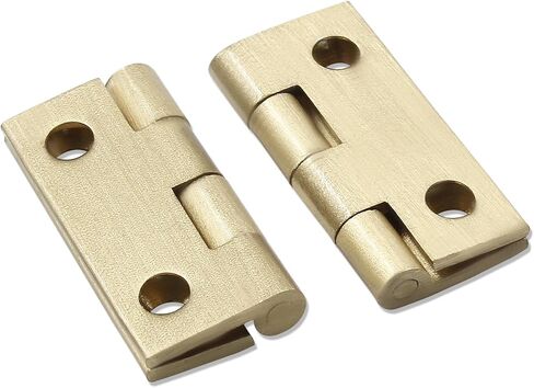 Murtenze 8 Pcs 1 Inch Mini Solid Brass Hinges，Brass Cabinet Hinges Small Box Hinges Butt Hinges for Cabinet, Drawer, Wood Box in Saudi Arabia