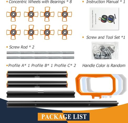 حامل بكرة خيوط الطابعة ثلاثية الأبعاد من YOOPAI، حامل خيوط بإطار من الألومنيوم، يدعم 4 بكرات بحجم 1 كجم من خيوط PETG PLA TPU ABS (يتضمن المقبض) in Kuwait