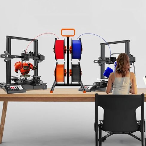 حامل بكرة خيوط الطابعة ثلاثية الأبعاد من YOOPAI، حامل خيوط بإطار من الألومنيوم، يدعم 4 بكرات بحجم 1 كجم من خيوط PETG PLA TPU ABS (يتضمن المقبض) in Kuwait