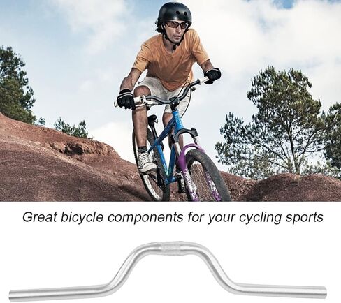 Mountain Bike Road Bike Handlebar, 25.4 * 520mm Aluminum Alloy Cycling Sports Riser Bar, Mountain Bike BMX Accssory (Silver) in Saudi Arabia