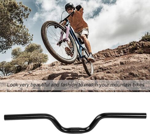 Mountain Bike Road Bike Handlebar, 25.4 * 520mm Aluminum Alloy Cycling Sports Riser Bar, Mountain Bike BMX Accssory (Silver) in Saudi Arabia
