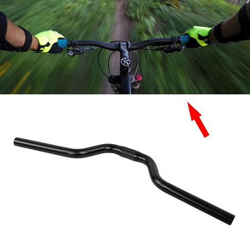 Mountain Bike Road Bike Handlebar, 25.4 * 520mm Aluminum Alloy Cycling Sports Riser Bar, Mountain Bike BMX Accssory (Silver) in Saudi Arabia