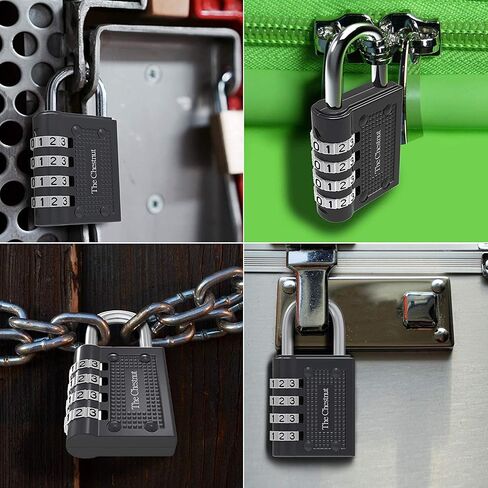 Padlocks 4 Combination - Outdoor Weatherproof Combination Padlock - Keyless Resettable Combo - for Luggage, Travel, Door, School, Gym, Sports, Toolbox, Case, Employee Lockers, Hasp in Saudi Arabia
