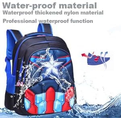 Boys Backpack Lightweight, Durable Kid Schoolbag cool Child School Book Bag for Daily Use and Travel （blue） in Saudi Arabia