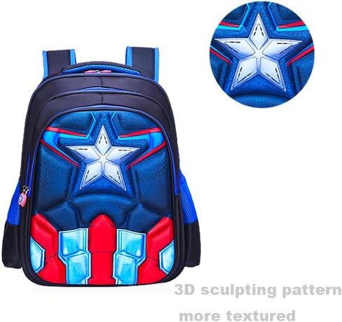 Boys Backpack Lightweight, Durable Kid Schoolbag cool Child School Book Bag for Daily Use and Travel （blue） in Saudi Arabia