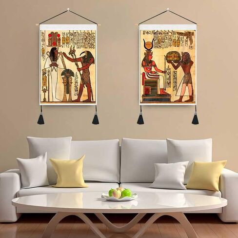 KIKIDOR Black white Sun Moon Pack of 2 Tapestry Trippy Moon Starry sky Modern Art Wall Hanging Vertical Medieval European Mystery Tassel Wall Tapestry for Bedroom Dorm Living Room Decor 19.7x13.8inch in Saudi Arabia