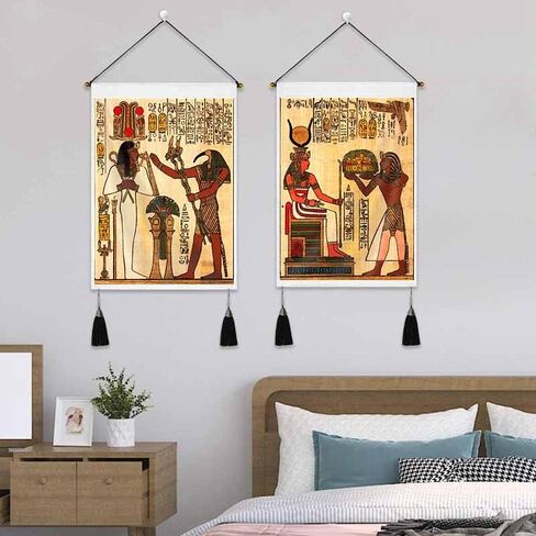 KIKIDOR Black white Sun Moon Pack of 2 Tapestry Trippy Moon Starry sky Modern Art Wall Hanging Vertical Medieval European Mystery Tassel Wall Tapestry for Bedroom Dorm Living Room Decor 19.7x13.8inch in Saudi Arabia
