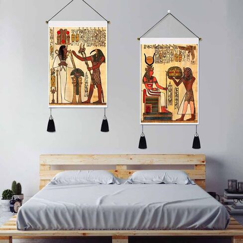 KIKIDOR Black white Sun Moon Pack of 2 Tapestry Trippy Moon Starry sky Modern Art Wall Hanging Vertical Medieval European Mystery Tassel Wall Tapestry for Bedroom Dorm Living Room Decor 19.7x13.8inch in Saudi Arabia