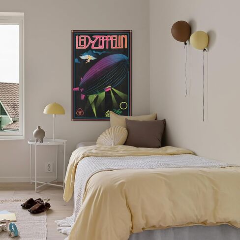 Generic Heavy Metal Rock Led Band Zepp-elin Music Poster Tapestry 2x3 Feet Funny Wall Tapestry for Cave Decor College Dorm Decor Guys Girls Room Tapestry, black in Saudi Arabia