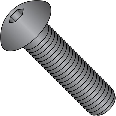 Small Parts M6012CSB Black Oxide Alloy Steel Button Screw, Hex Socket Drive, M6-1 Thread Size, 12 mm Length, Fully Threaded, US Made (Pack of 100) in Saudi Arabia