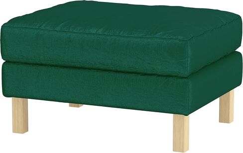 استبدال كرسي بذراعين ذو مقعد واحد مخملي شديد التحمل مصنوع حسب الطلب متوافق مع غطاء كرسي IKEA Karlstad (كرسي أخضر مخملي) in Kuwait