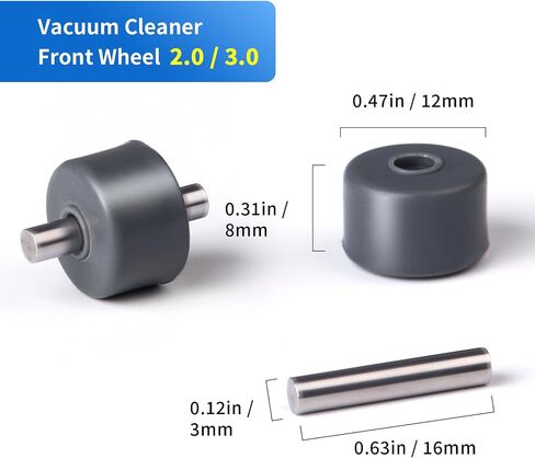 قطعتان من عجلات المكنسة البديلة المتوافقة مع المكانس الكهربائية اللاسلكية Tineco Floor ONE S5/Floor One S5 Pro، Floor ONE S7 Pro، قطعتين بديلتين للعجلات الأمامية in Kuwait