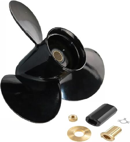 Propeller 12 3/4X21P for Mercury Black Max Outboard 40 50 60 70 75 80 90 100 115 125 140 HP Boat Motor Engine Parts Aluminum Prop 12.75X21 Pitch RH 15 Spline Tooth with Flo-Torq II Hub Kit 77348A45 in Saudi Arabia