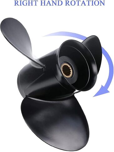 Propeller 12 3/4X21P for Mercury Black Max Outboard 40 50 60 70 75 80 90 100 115 125 140 HP Boat Motor Engine Parts Aluminum Prop 12.75X21 Pitch RH 15 Spline Tooth with Flo-Torq II Hub Kit 77348A45 in Saudi Arabia