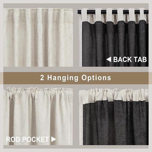 رمادي فاتح غرفة سواد الستائر لغرفة النوم 84 بوصة طول 2 لوحة مجموعة علامة التبويب الخلفية جيب القطن الكتان محكم شبه تعتيم ثنى طويل حمامة ستارة رمادية فضية لغرفة المعيشة ديكور المزرعة الحديثة in Kuwait