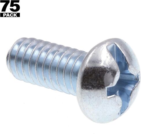 Prime-Line 9005203 Machine Screw, Round Head, Slotted/Phillips Combo, 1/4 in-20 X 5/8 in, Zinc Plated Steel, Pack of 75 in Saudi Arabia